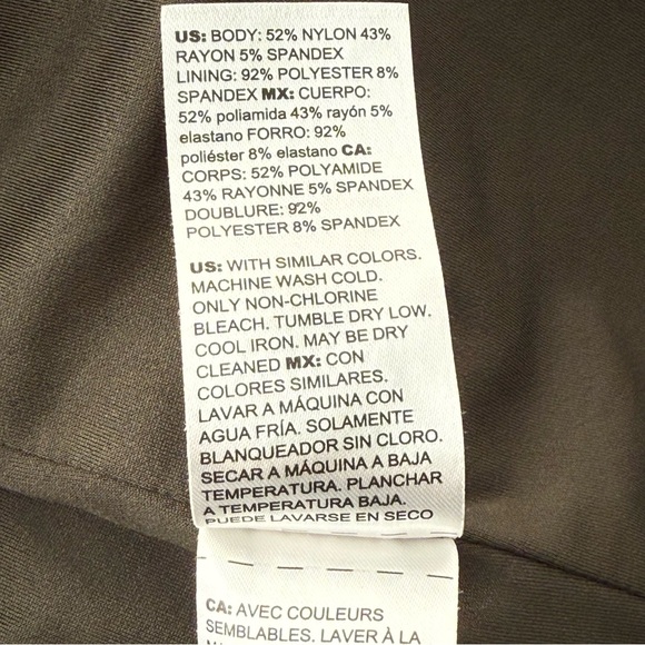 WHBM Luxe Stretch Sleeveless Button Detail Dress Sheath Sergeant Green Size 8 - Picture 12 of 16